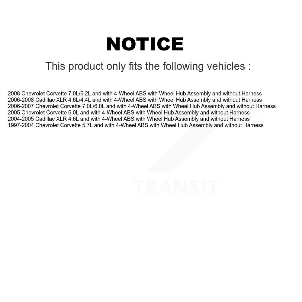 Capteur de vitesse de roue avant ABS, pour Chevrolet Corvette Cadillac XLR SEN-2ABS3568