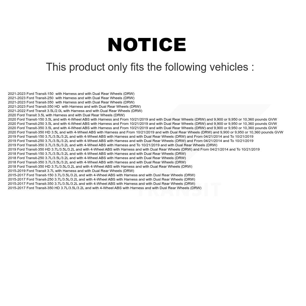 Capteur de vitesse de roue ABS, pour Ford Transit-250 Transit-150 Transit-350 HD Transit