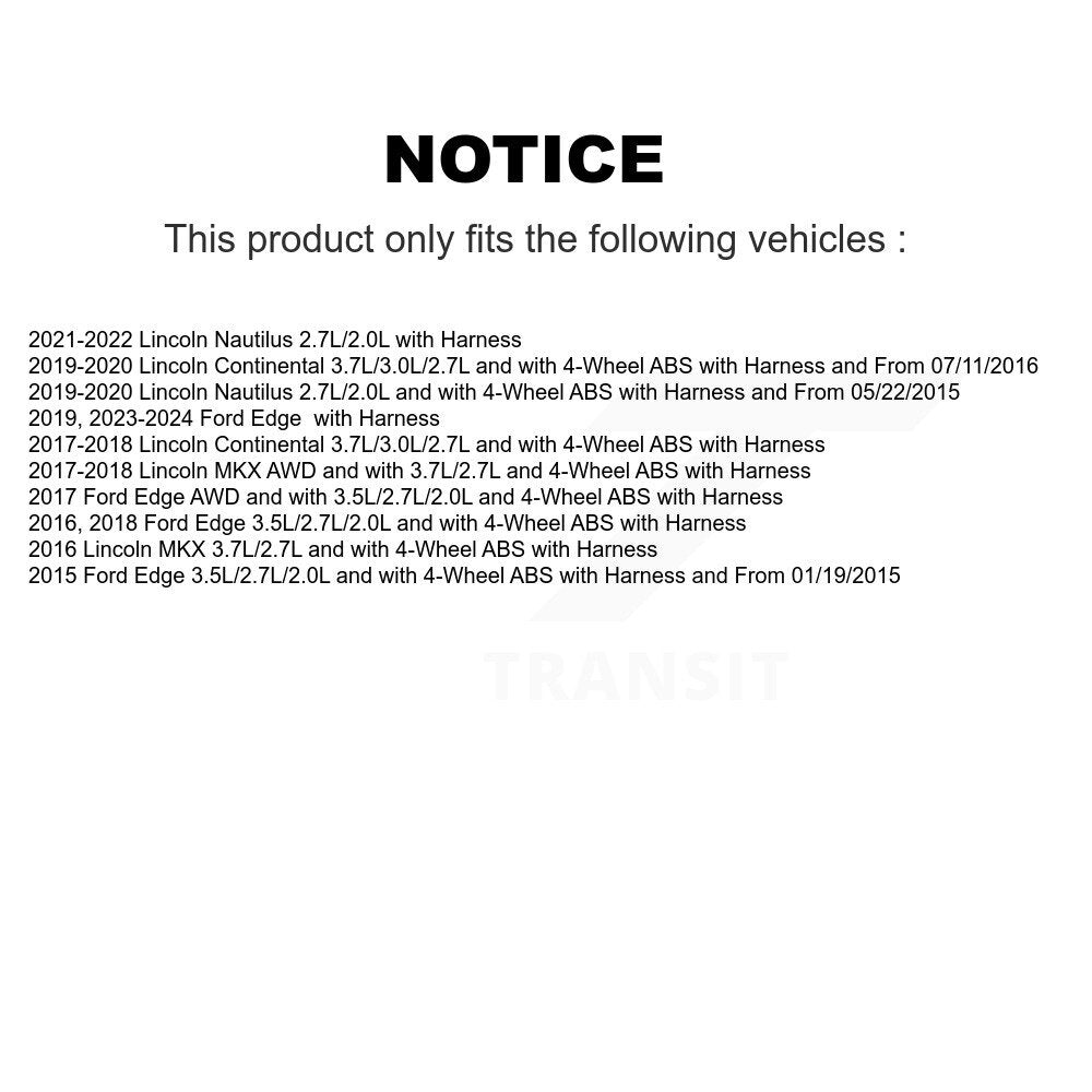 Capteur de vitesse de roue ABS avant, pour Ford Edge Lincoln MKX Nautilus Continental