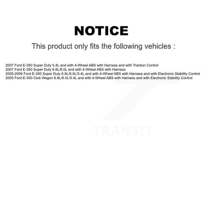 Capteur de vitesse de roue ABS arrière, pour Ford E-350 Super Duty Club Wagon SEN-2ABS4059