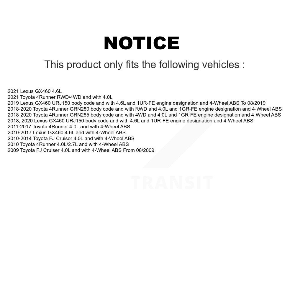 Faisceau de câbles de capteur de vitesse de roue ABS avant gauche, pour Toyota 4Runner Lexus GX460