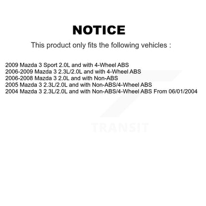 Faisceau de câbles de capteur de vitesse de roue ABS arrière droit pour Mazda 3 Sport SEN-2ABS5077