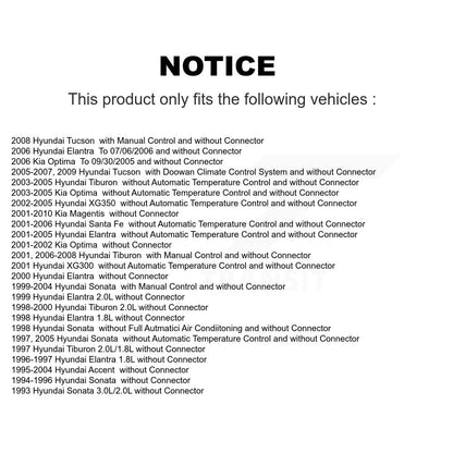 Résistance de moteur de ventilateur HVAC, pour Hyundai Tucson Santa Fe Elantra Tiburon Accent