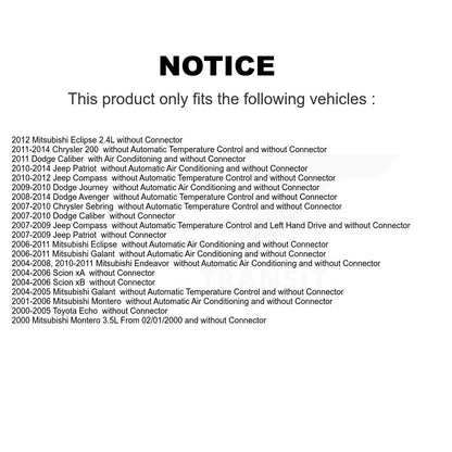 Résistance de moteur de ventilateur CVC, pour Dodge Jeep Chrysler Toyota Echo Patriot Journey