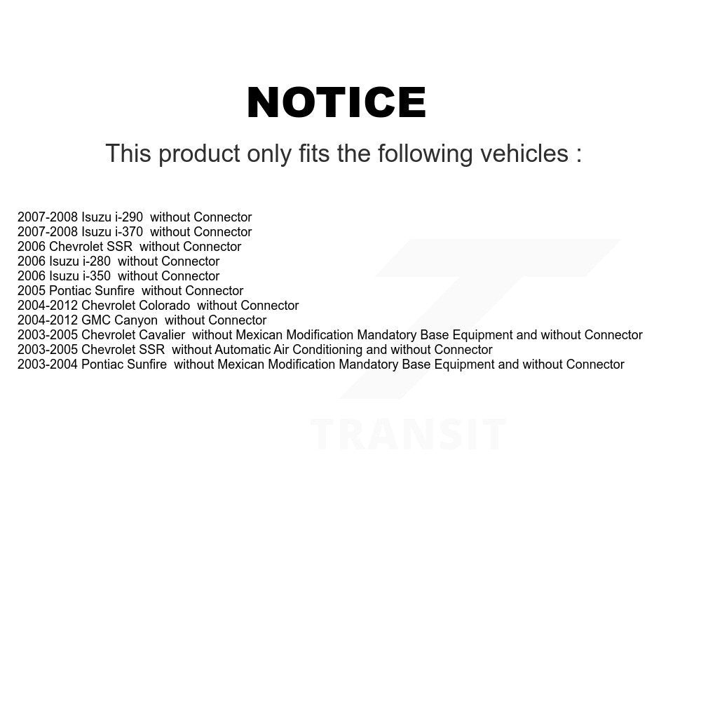 Résistance de moteur de ventilateur CVC, pour Chevrolet Colorado GMC Canyon Pontiac Sunfire SS