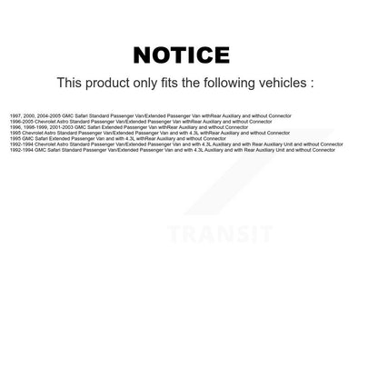 Résistance de moteur de ventilateur arrière HVAC pour Chevrolet Astro GMC Safari SEN-2BMR0127