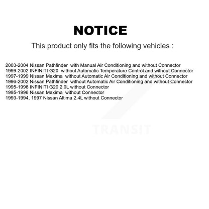 Résistance de moteur de ventilateur HVAC pour Nissan Pathfinder Maxima INFINITI G20 Altima