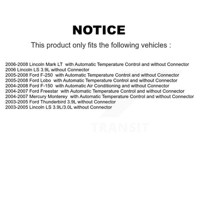 Résistance de moteur de ventilateur CVC, pour Ford F-150 Freestar Lincoln Mark LT Thunderbird