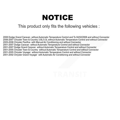 Résistance de moteur de ventilateur HVAC pour Dodge Grand Caravan Chrysler Pacifica Town &