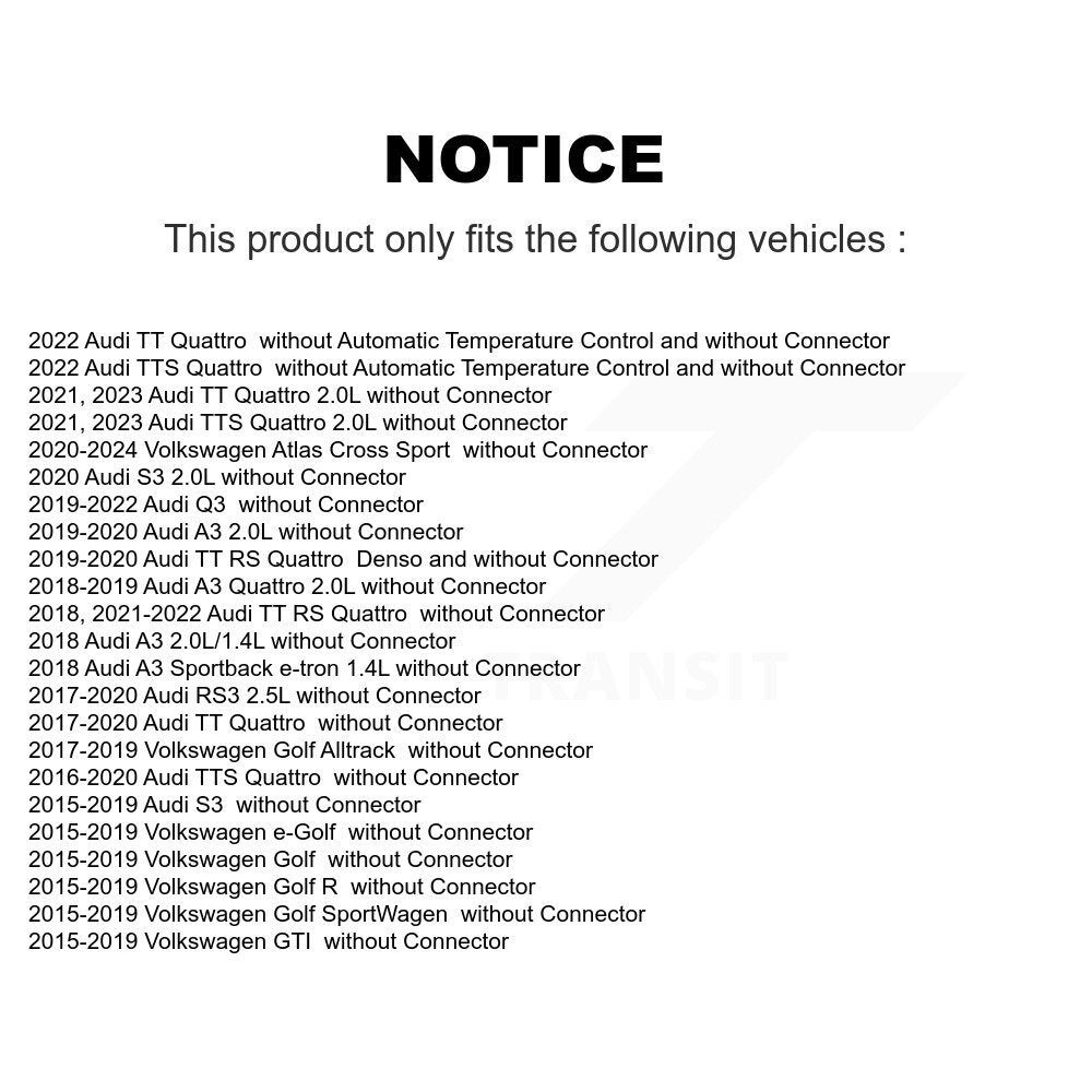 Résistance de moteur de ventilateur CVC, pour Volkswagen Golf Audi SportWagen Q3 Atlas Cross R