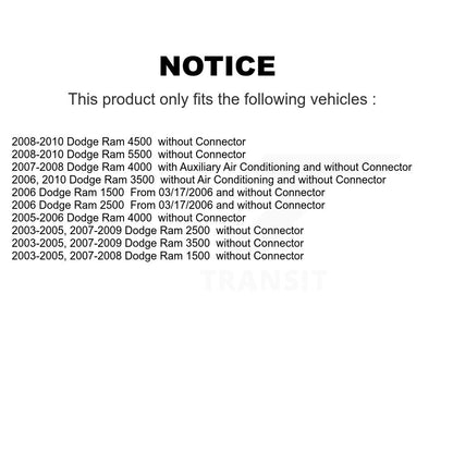 Résistance de moteur de ventilateur CVC, pour Dodge Ram 1500 3500 2500 4500 5500 4000