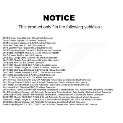 Résistance de moteur de ventilateur HVAC pour Dodge Grand Caravan Chrysler Town & Country Jeep