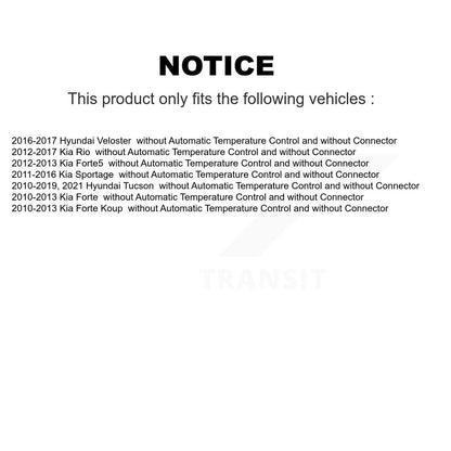 Résistance de moteur de ventilateur HVAC, pour Hyundai Tucson Kia Rio Sportage Forte Koup Forte