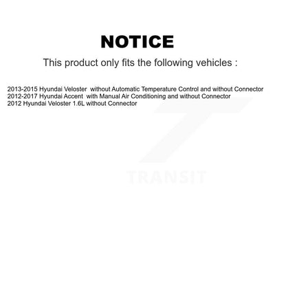 Résistance de moteur de ventilateur CVC pour Hyundai Accent Veloster SEN-2BMR0561