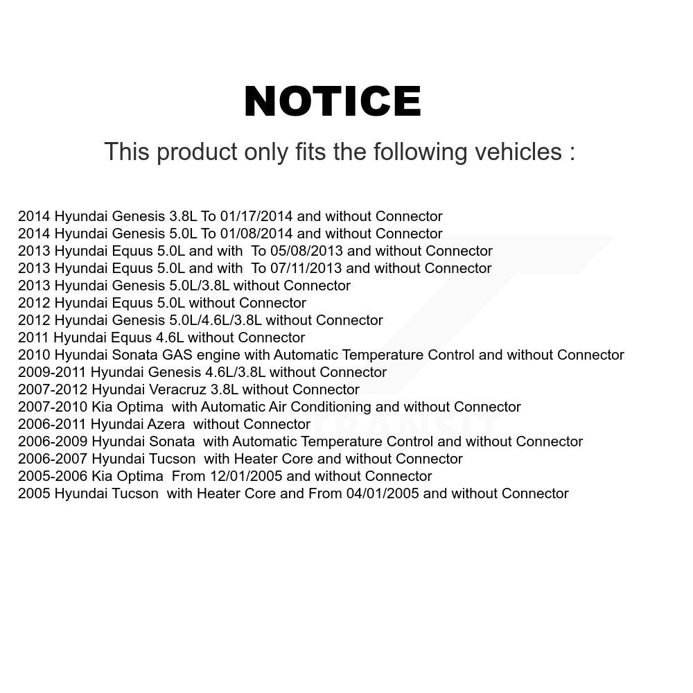 Résistance de moteur de ventilateur CVC, pour Hyundai Sonata Tucson Veracruz Genesis Kia Optim