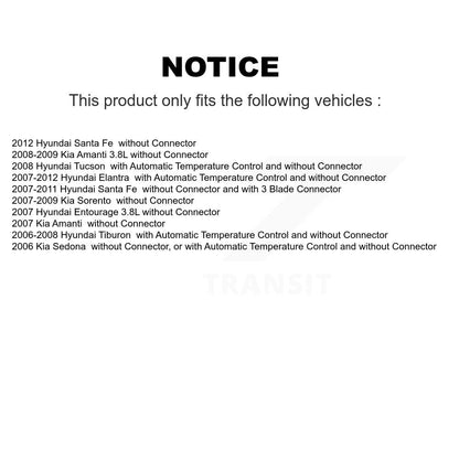 Résistance de moteur de ventilateur HVAC, pour Hyundai Elantra Santa Fe Tucson Kia Tiburon