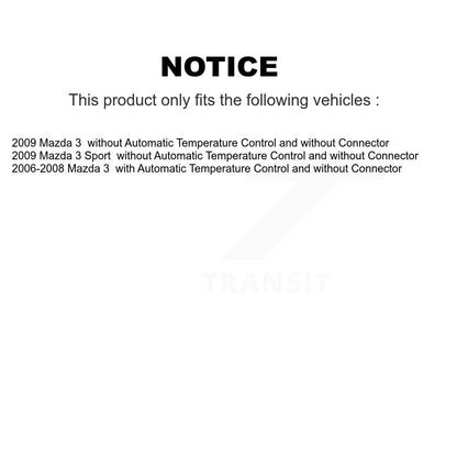 Résistance de moteur de ventilateur CVC pour Mazda 3 Sport SEN-2BMR0597