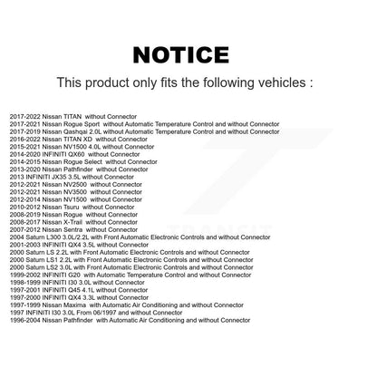 Résistance de moteur de ventilateur CVC, pour Nissan Rogue Pathfinder Sport Sentra Qashqai QX6