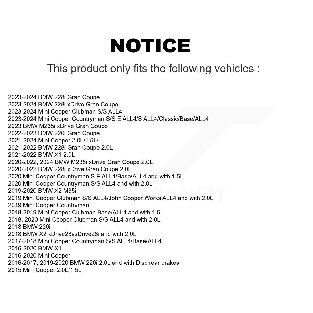 Capteur d'usure des plaquettes de frein arrière, pour Mini Cooper BMW X1 Countryman X2 228i xDrive