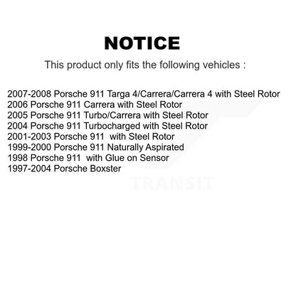 Capteur d'usure des plaquettes de frein pour Porsche 911 Boxster SEN-2BWS0099
