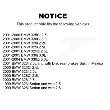 Capteur d'usure des plaquettes de frein arrière, pour BMW 330Ci 325i 325Ci 320i 325xi 330i 323i 328i