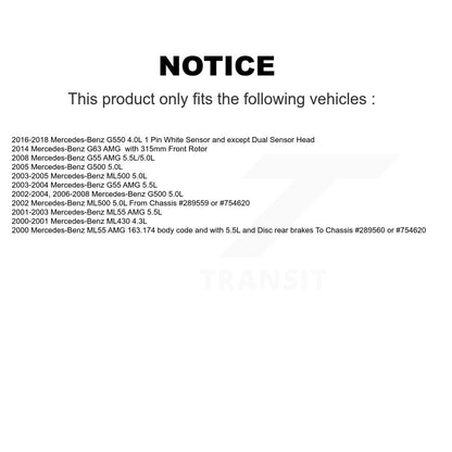 Capteur d'usure des plaquettes de frein, pour mercedes-benz ML500 ML430 G500 G550 G63 AMG ML55 G55
