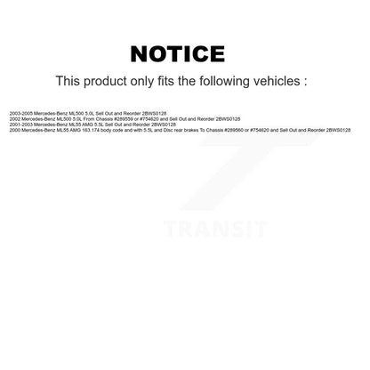 Capteur d'usure des plaquettes de frein pour Mercedes-Benz ML500 ML55 AMG SEN-2BWS0144