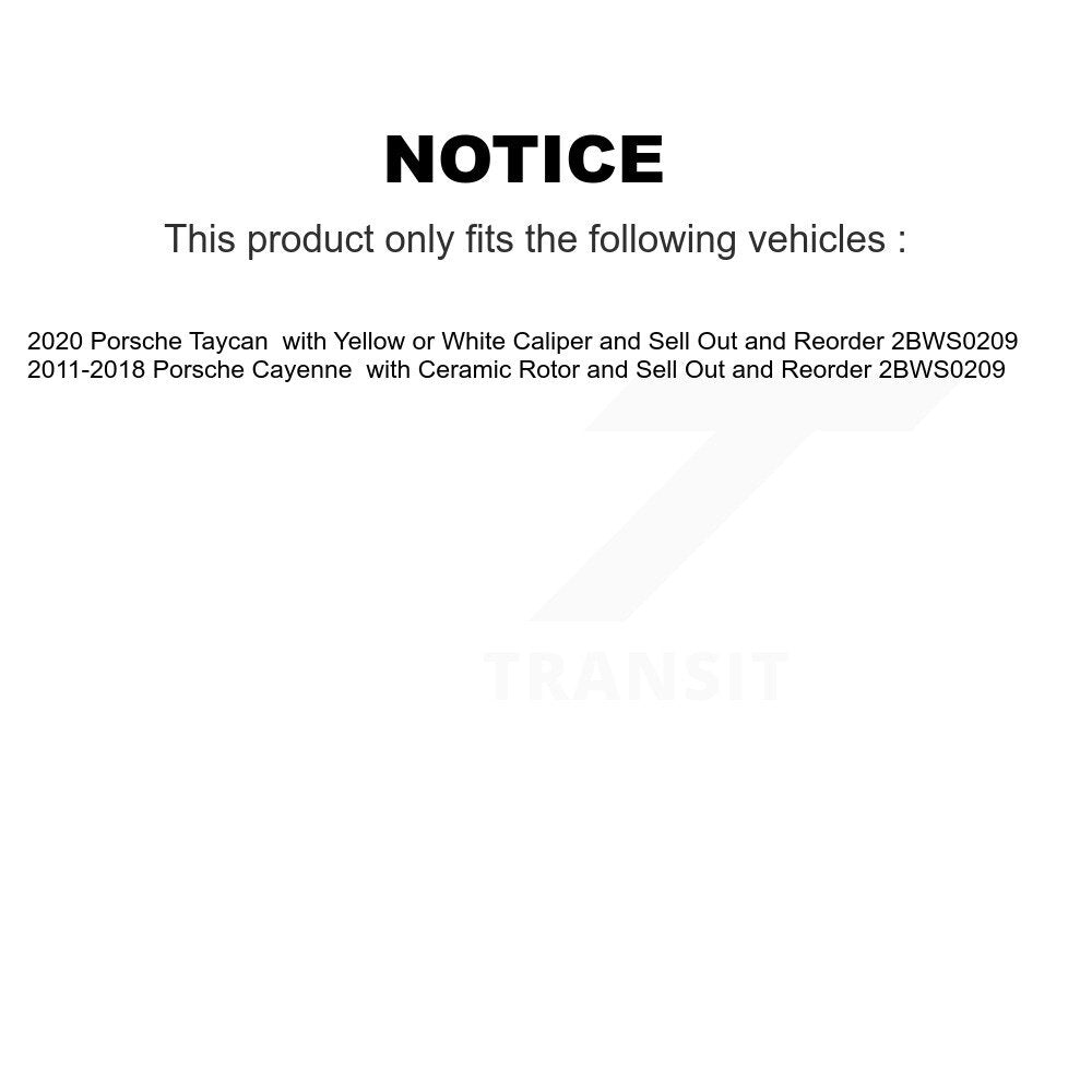 Capteur d'usure des plaquettes de frein avant pour Porsche Cayenne Taycan SEN-2BWS0209