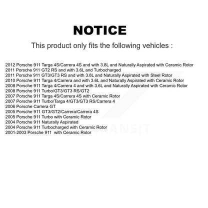 Capteur d'usure des plaquettes de frein avant pour Porsche 911 Carrera GT SEN-2BWS0217
