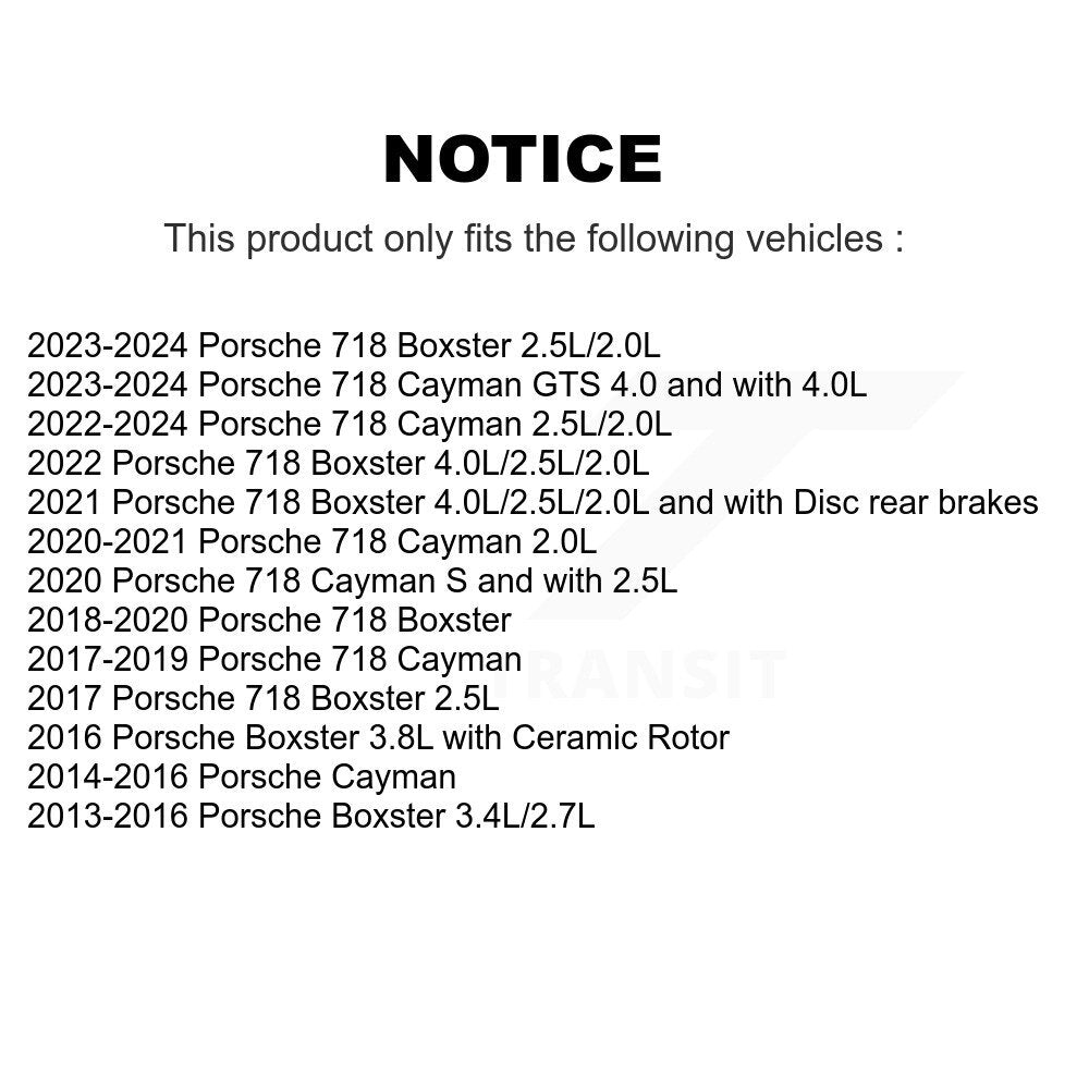Capteur d'usure des plaquettes de frein arrière pour Porsche 718 Cayman Boxster SEN-2BWS0230