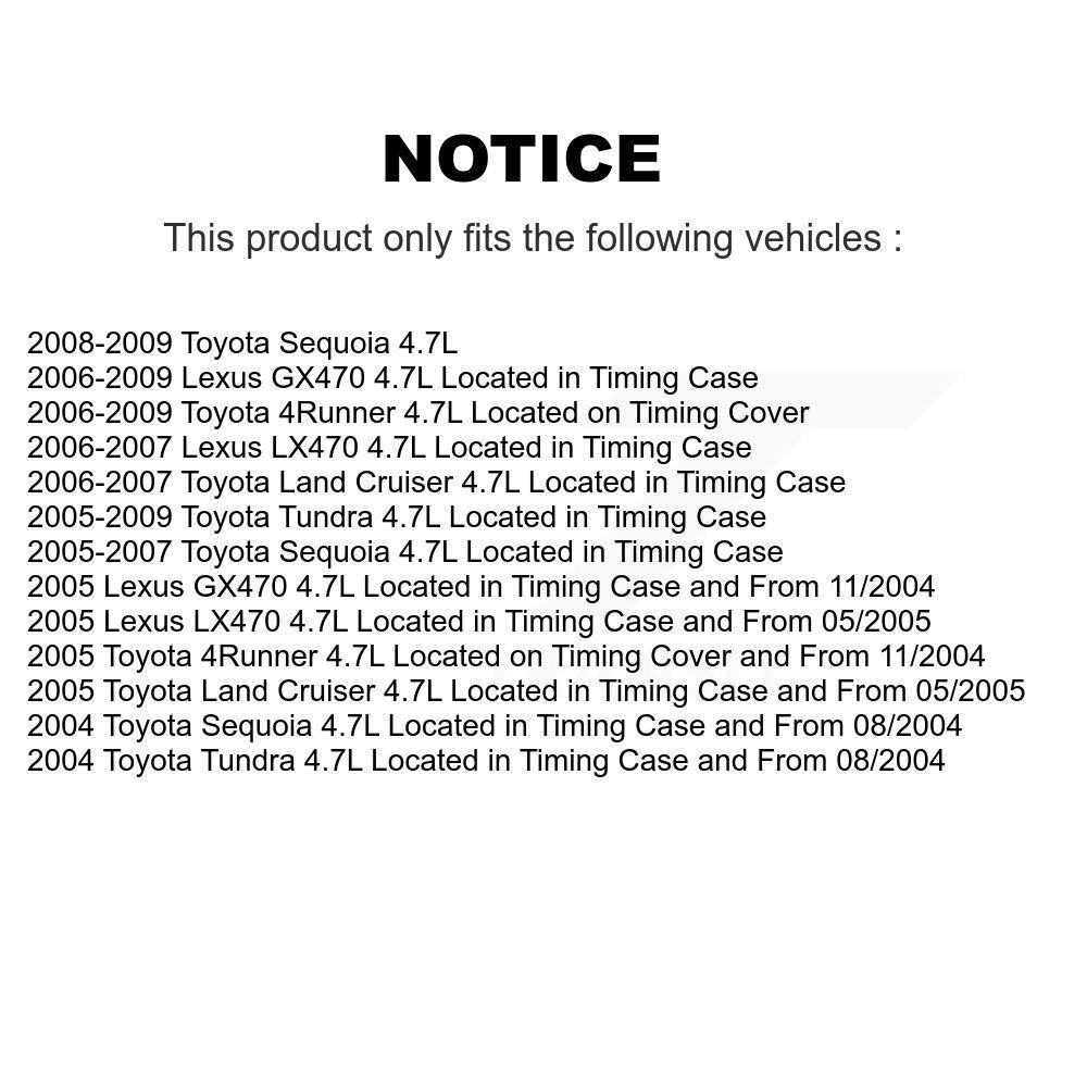 Capteur de Position d'arbre à cames moteur pour Toyota Tundra 4Runner Sequoia Lexus GX470