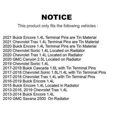 Capteur de température du liquide de refroidissement du moteur, pour Chevrolet Buick Encore Trax Sonic GMC 250