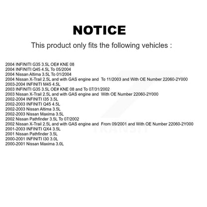 Capteur de coup d'allumage (détonation) pour Nissan INFINITI Altima G35 Pathfinder QX
