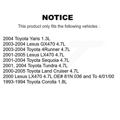 Capteur de coup d'allumage (détonation) pour Toyota 4Runner Tundra Sequoia Corolla