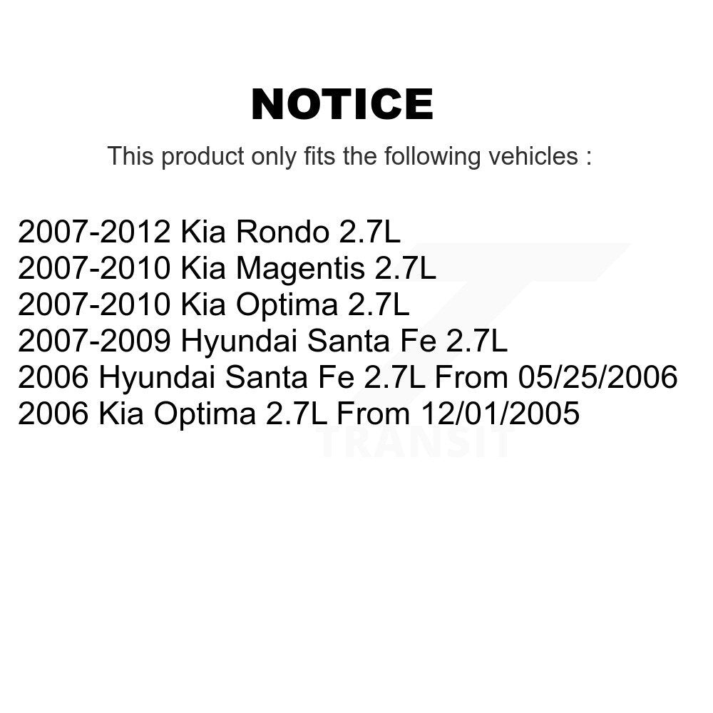 Capteur de coup d'allumage droit (détonation) pour Hyundai Santa Fe Kia Rondo Optima