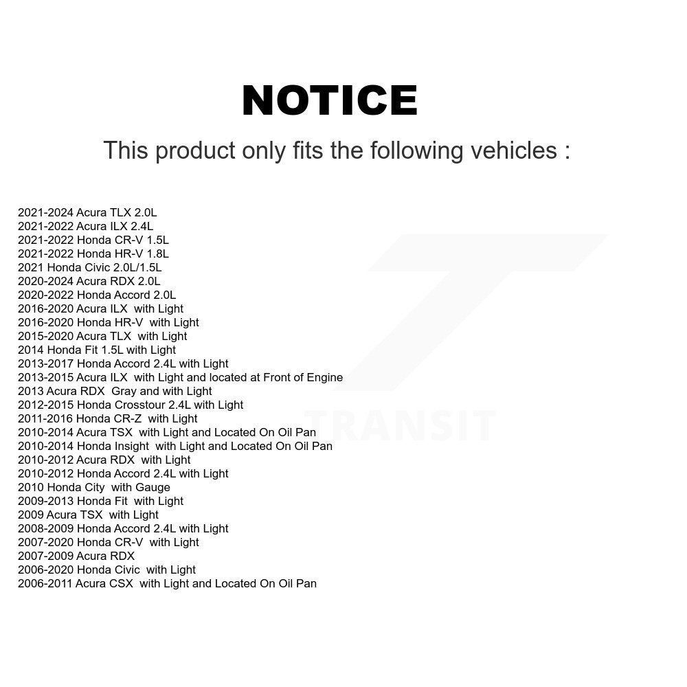 Pressostat d'huile moteur pour Honda Civic CR-V Accord Acura HR-V RDX Fit TLX