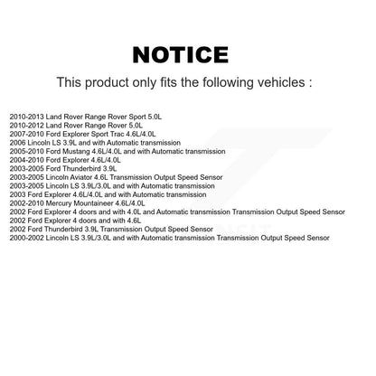 Capteur de vitesse de véhicule pour Ford Mustang Explorer Sport Trac Land Rover Range LS