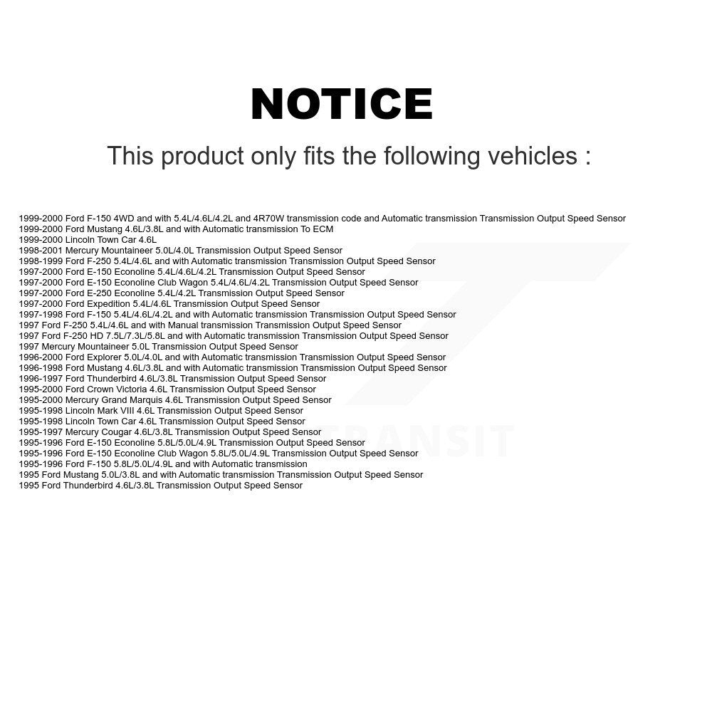 Capteur de vitesse de véhicule pour Ford F-150 Mustang Explorer F-250 HD Mercury Lincoln