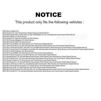 Capteur de vitesse de véhicule pour Honda Civic Accord Fit Acura Odyssey Pilot RDX MDX TL