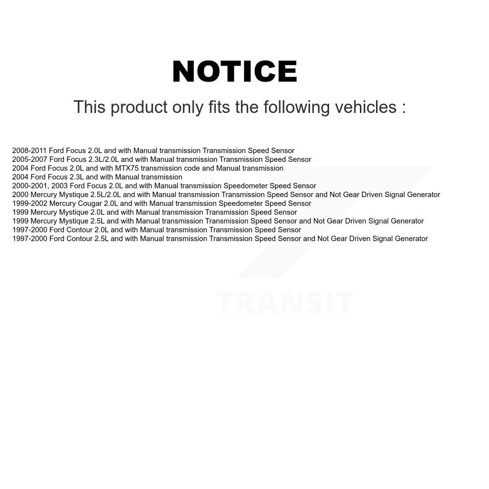 Capteur de vitesse de véhicule pour Ford Focus Mercury Contour Cougar Mystique SEN-2VSS009