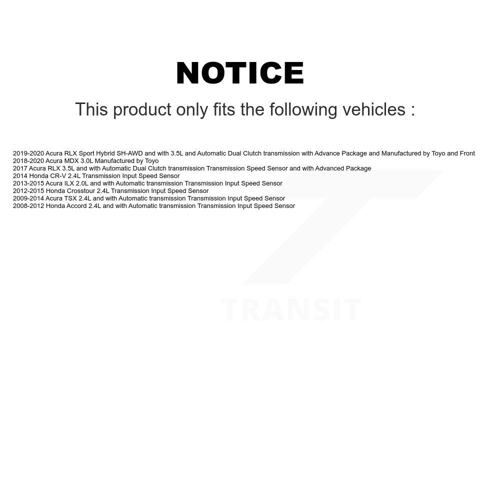 Capteur de vitesse de véhicule pour Honda Accord CR-V Acura MDX TSX ILX Crosstour RLX