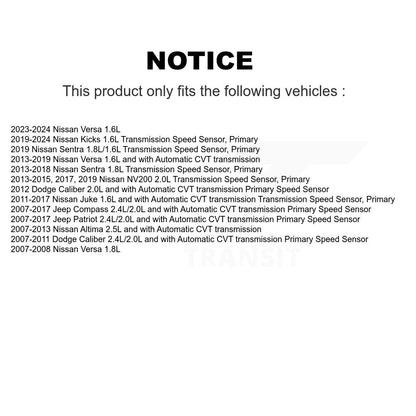 Capteur de vitesse pour Nissan Jeep kick Sentra Altima Patriot Compass Versa Dodge