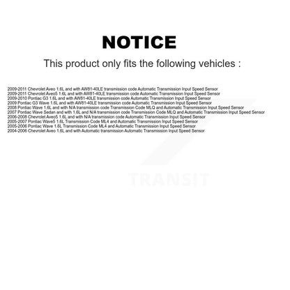 Capteur de vitesse de véhicule pour Chevrolet Pontiac Aveo5 Aveo Wave G3 Wave5 SEN-2VSS023