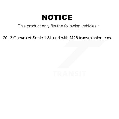 Capteur de vitesse de véhicule pour Chevrolet Sonic 1,8 l 2012 avec code de transmission M26