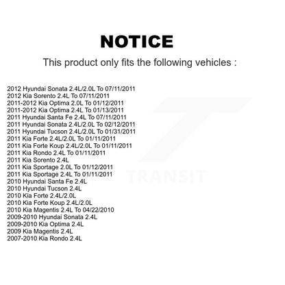 Solénoïde de distribution Variable de soupape de moteur d'échappement (VVT) pour Hyundai Kia Sonata Sant