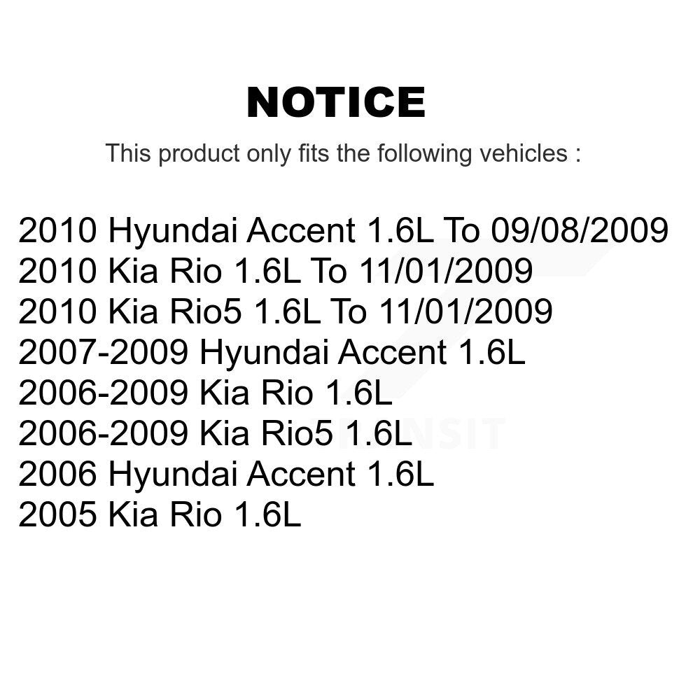 Solénoïde de distribution Variable de soupape de moteur (VVT) pour Hyundai Accent Kia Rio Rio5 1.6