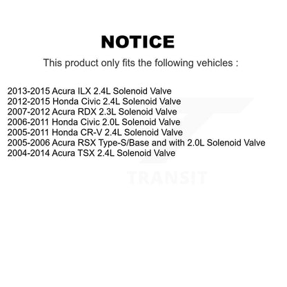 Solénoïde de distribution Variable de moteur (VVT), pour Honda Civic CR-V Acura TSX RDX