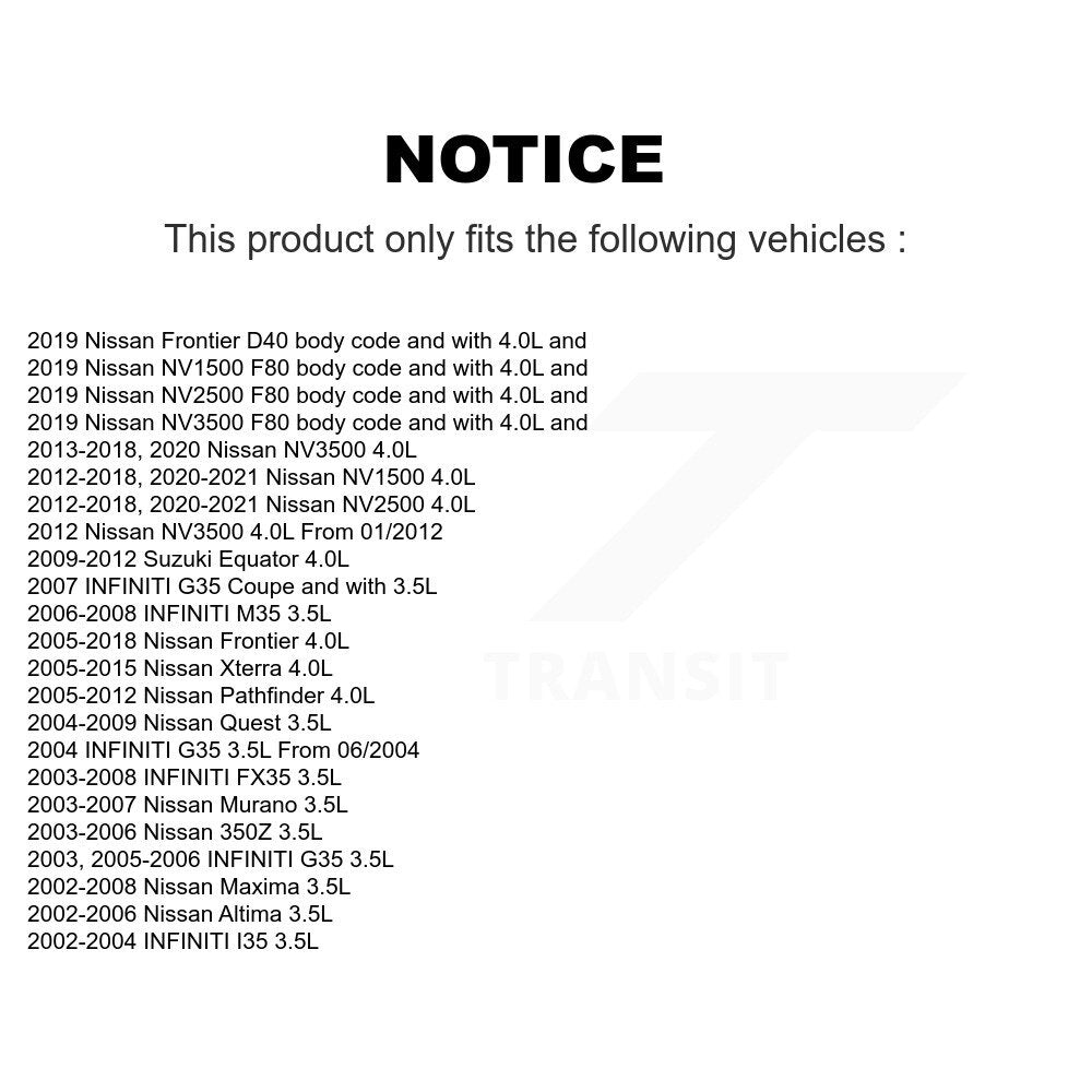 Solénoïde de distribution variable de moteur (VVT) pour Nissan Frontier INFINITI Altima
