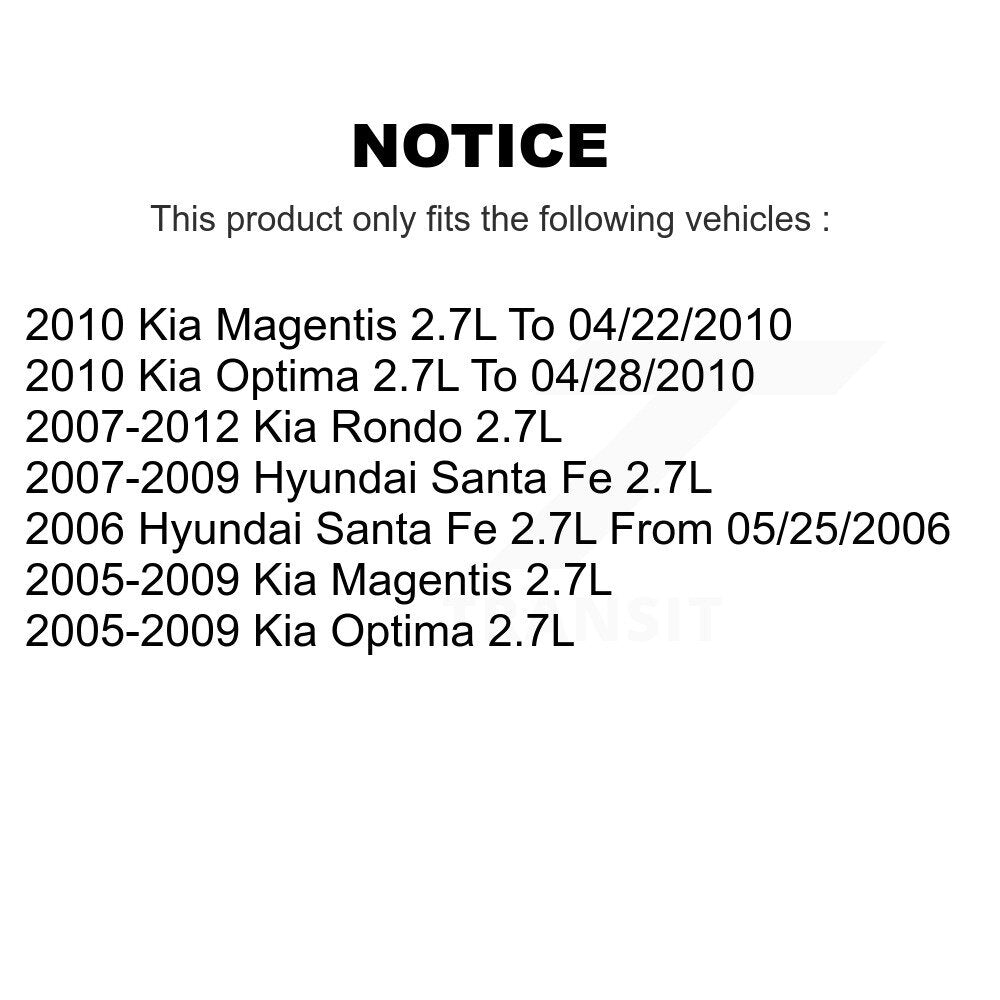 Solénoïde de distribution Variable de soupape de moteur droit (VVT) pour Hyundai Santa Fe Kia Rond