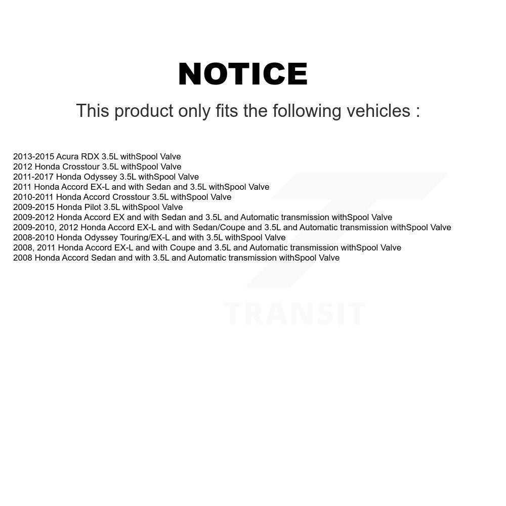 Solénoïde de distribution Variable de soupape de moteur avant (VVT) pour Honda Odyssey Accord Pilo